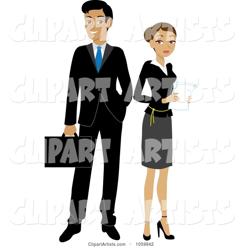 Hispanic Business Man and Woman