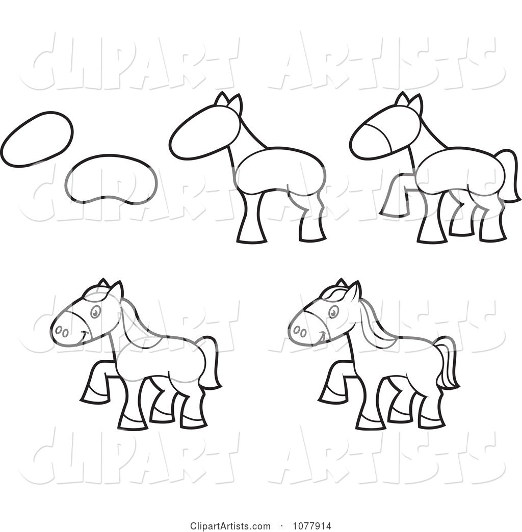 How to Draw a Horse Sketches