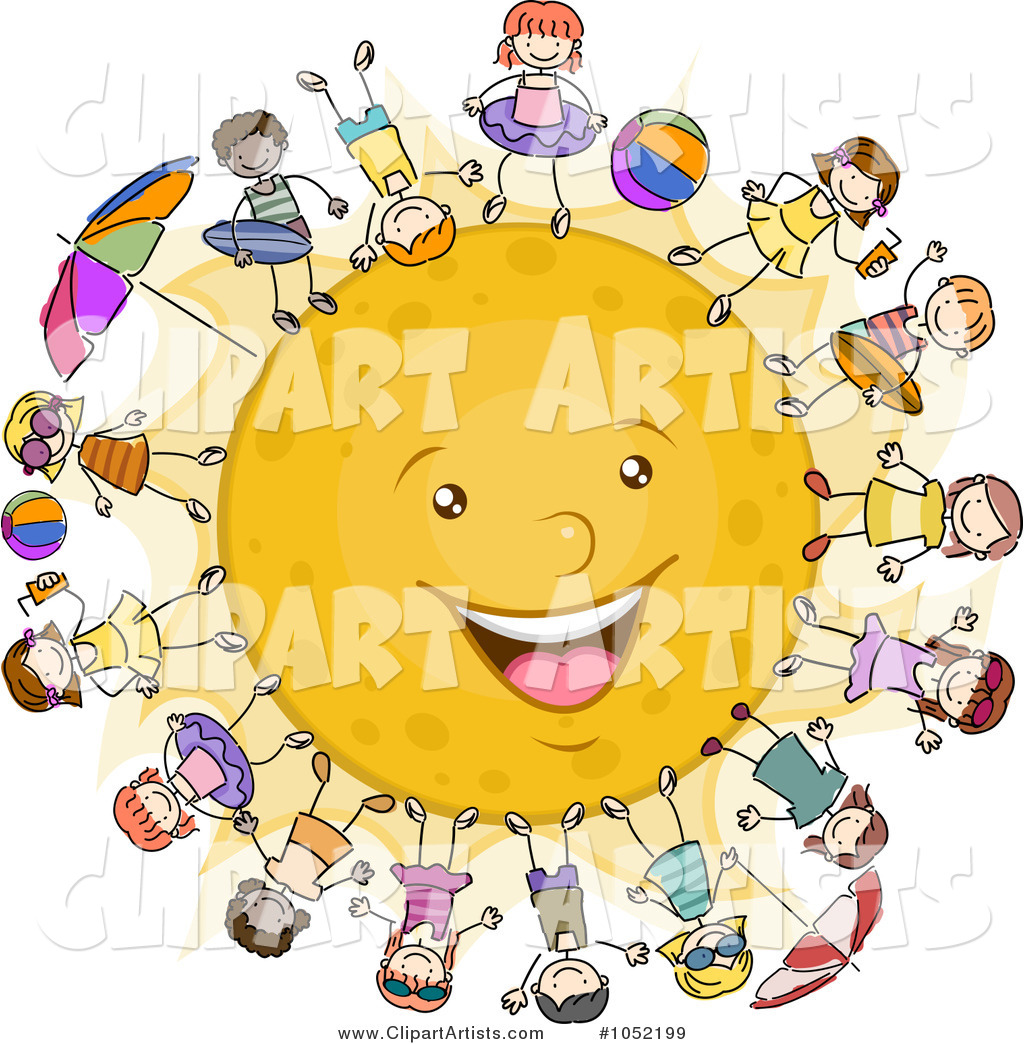 Kids Surrounding the Sun