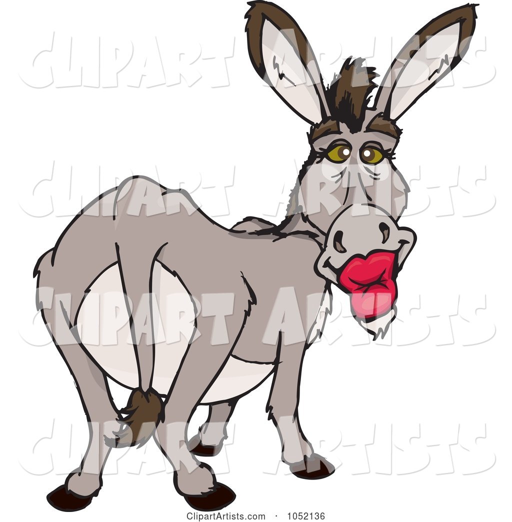 Kiss Ass Donkey with Puckered Lips