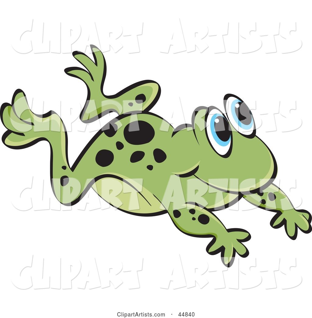 Leaping Spotted Green Froggy Character