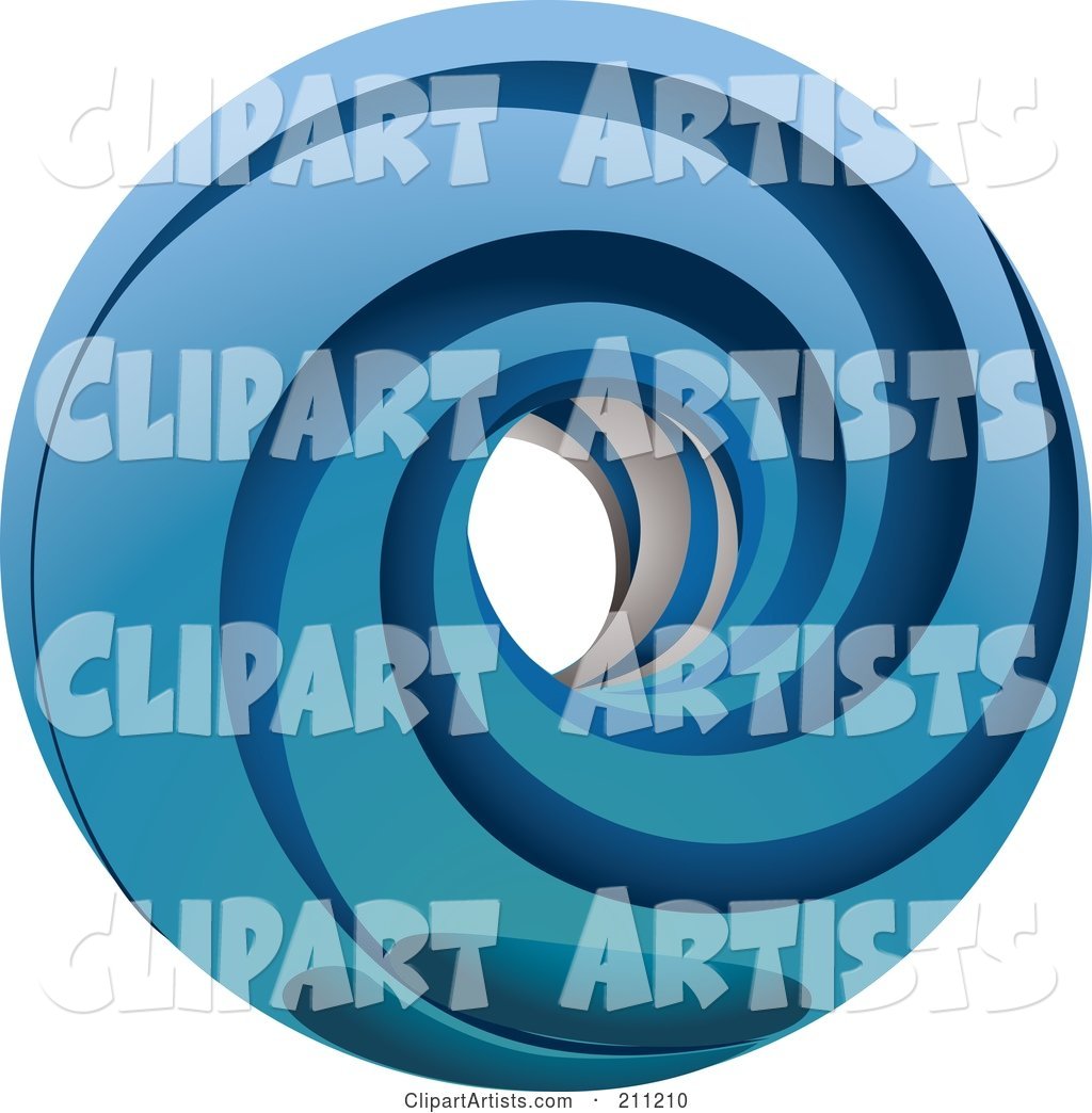 Logo Design of a Blue Spinning Ring