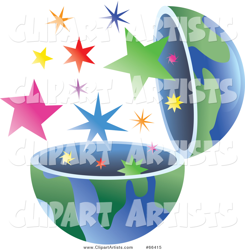 Open Globe with Stars