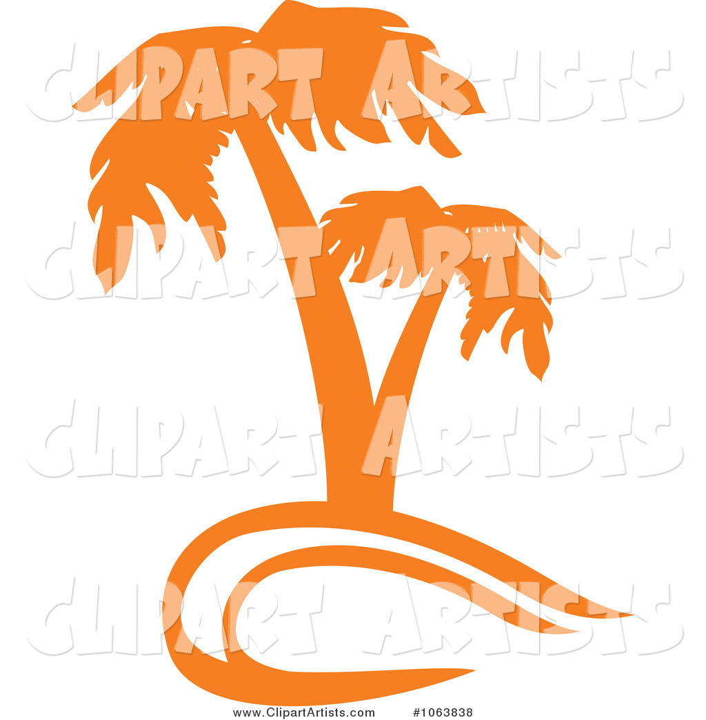 Orange Palm Tree Logo 2