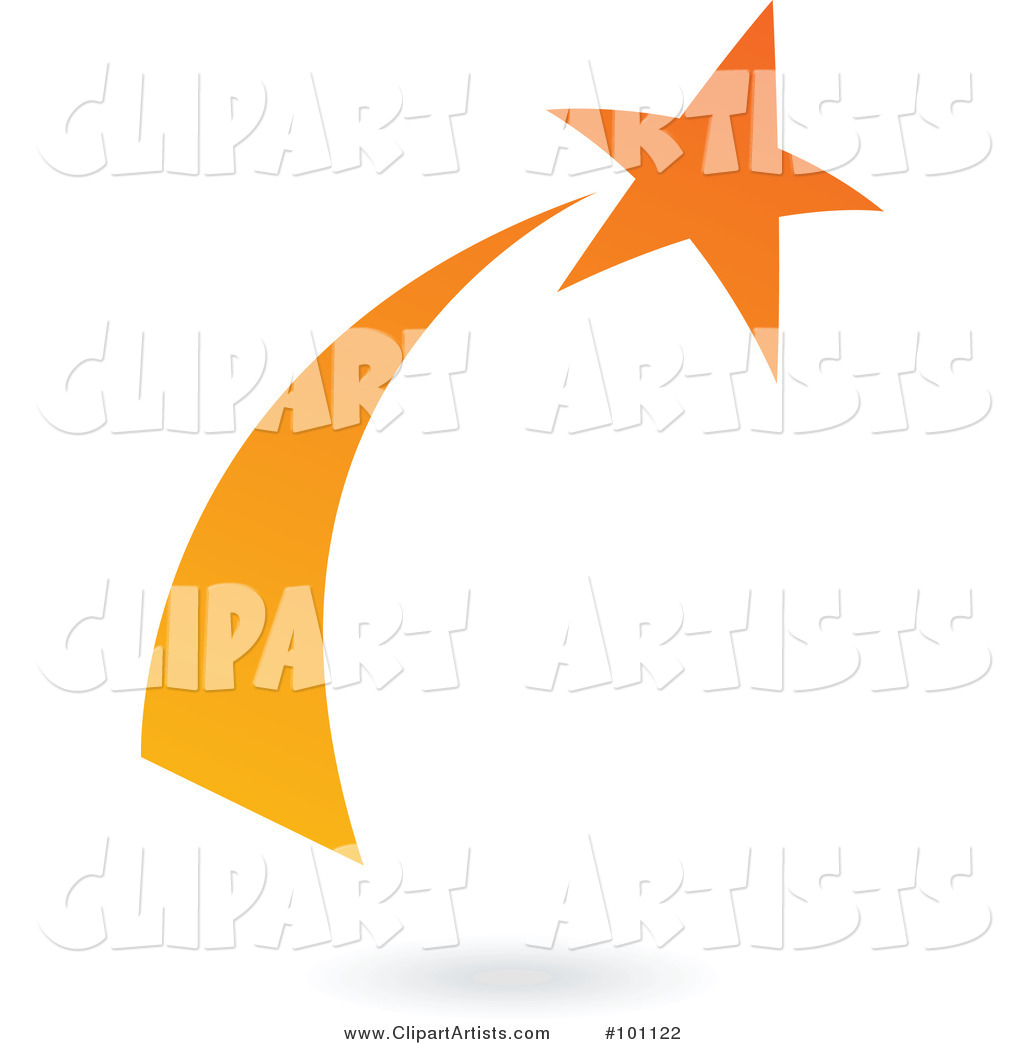 Orange Shooting Star Logo Icon