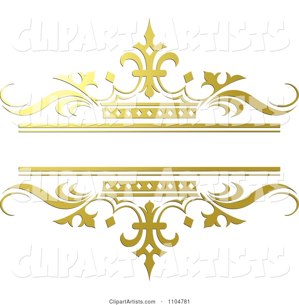 Ornate Gold and Crown Wedding Frame