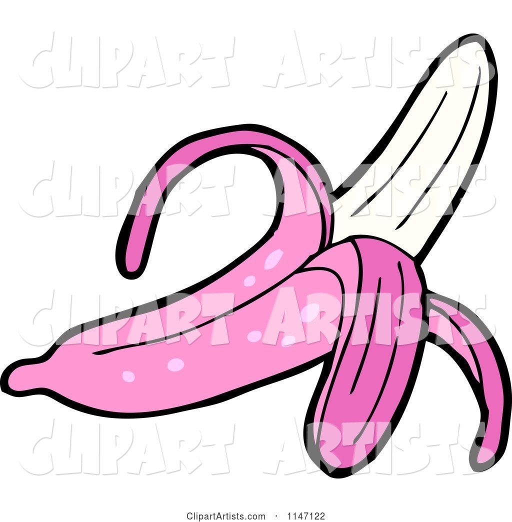 Pink Peeled Banana