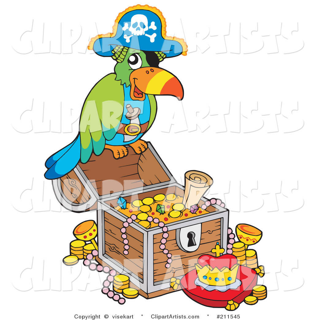 Pirate Parrot with Treasure