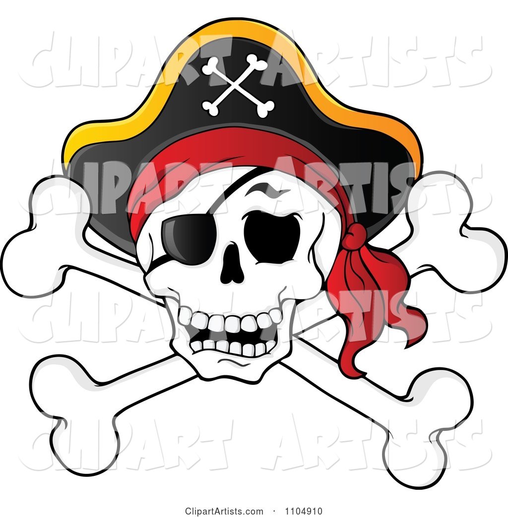 Pirate Skull and Cross Bones with a Hat