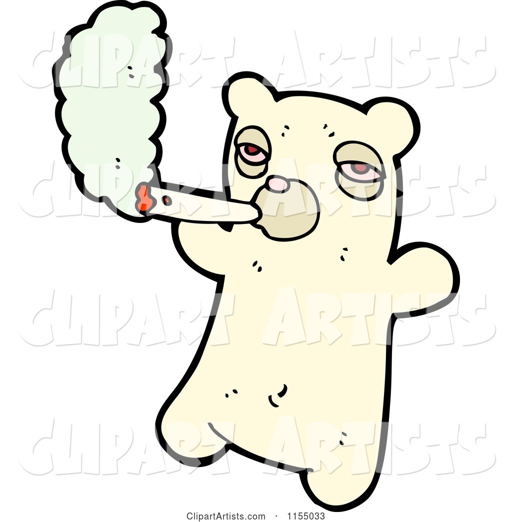 Polar Bear Smoking a Joint