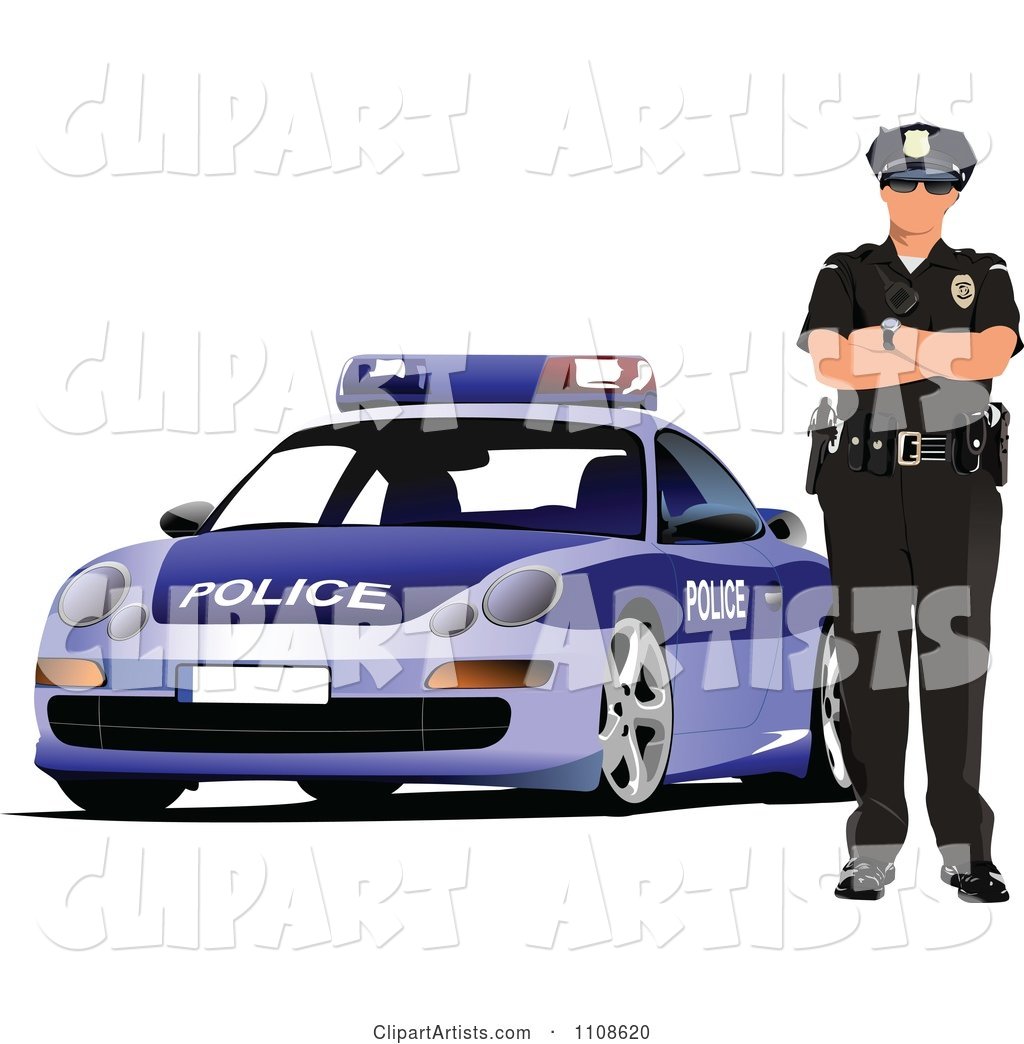 Police Officer by His Cop Car 2