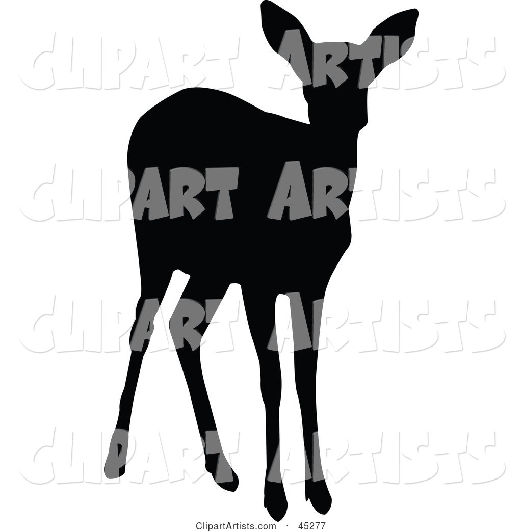 Profiled Black Doe Silhouette