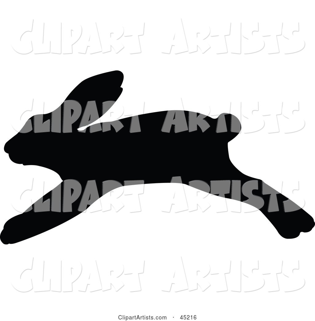 Profiled Black Hare Silhouette