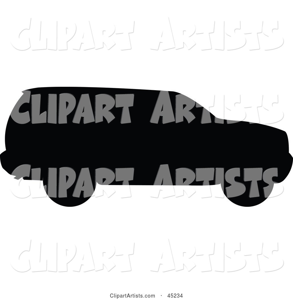 Profiled Black SUV Silhouette