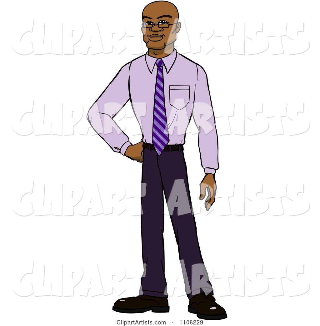 Proud Professional Black Business Man Posing