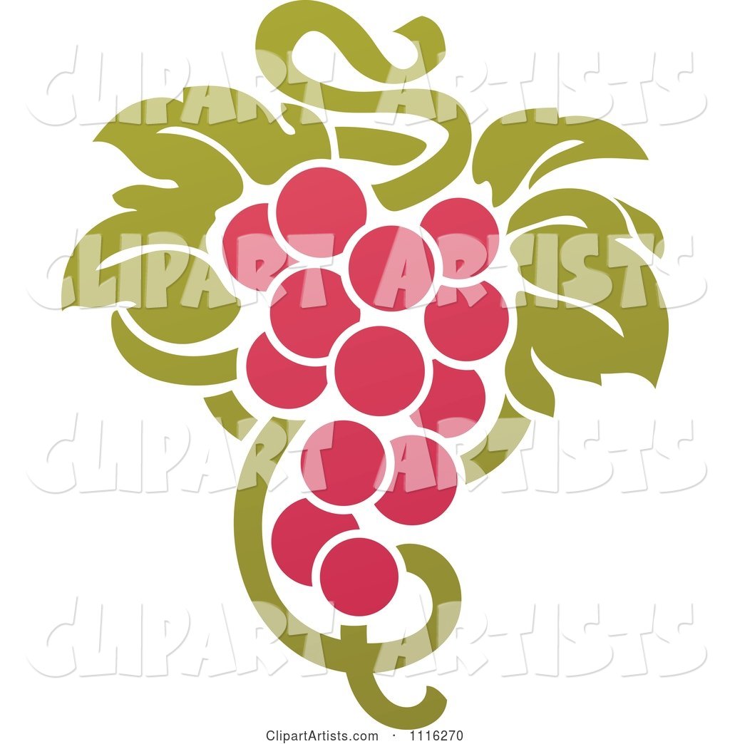 Purple Grapes and Leaves Wine Icon 3