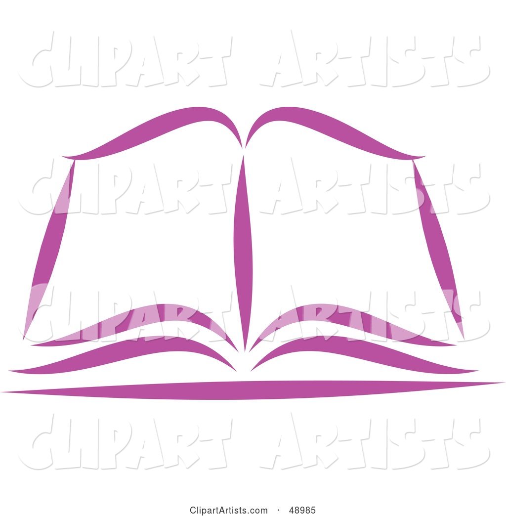 Purple Open Bible or Book