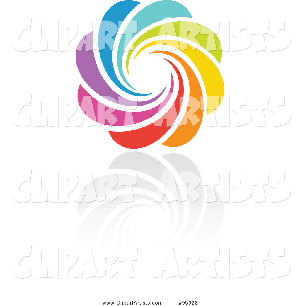 Rainbow Circle Logo Design or App Icon - 4