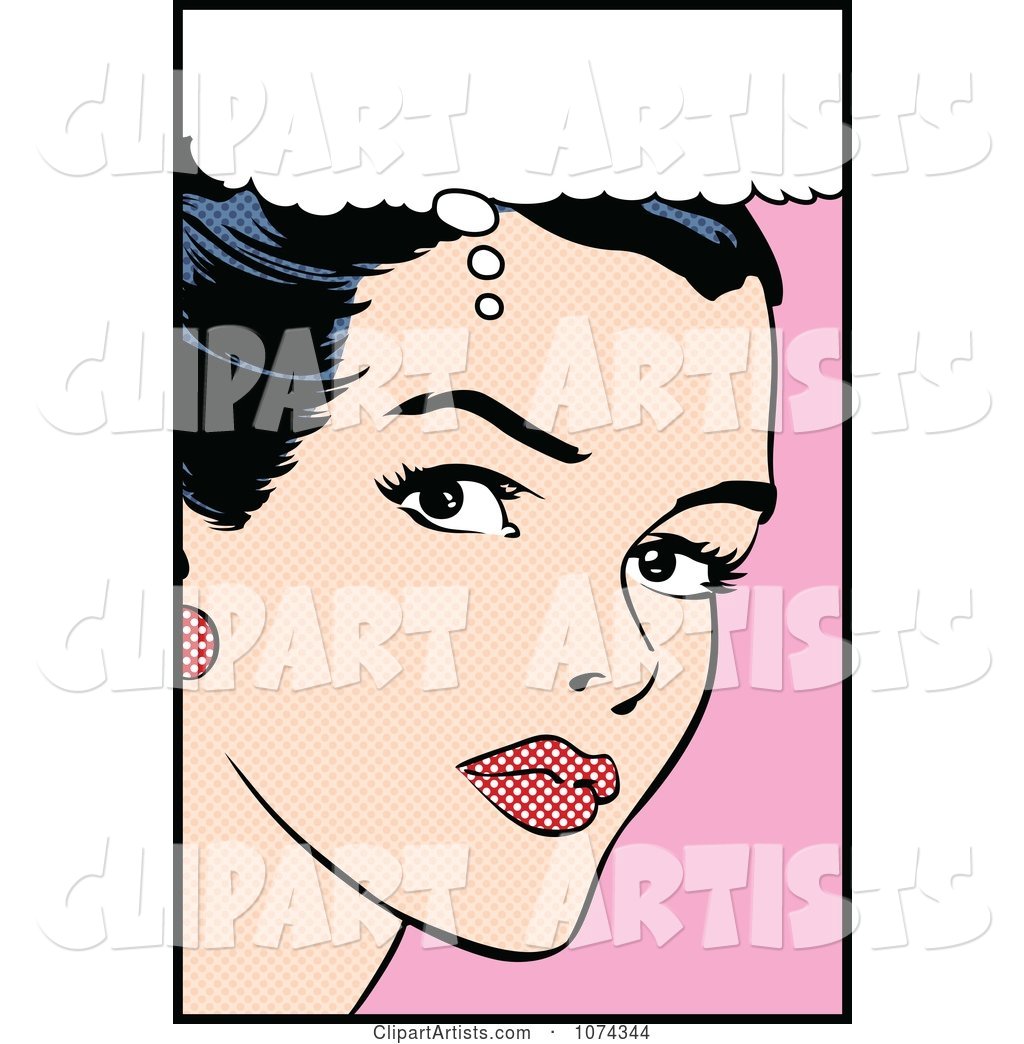 Retro Pop Art Woman in Thought