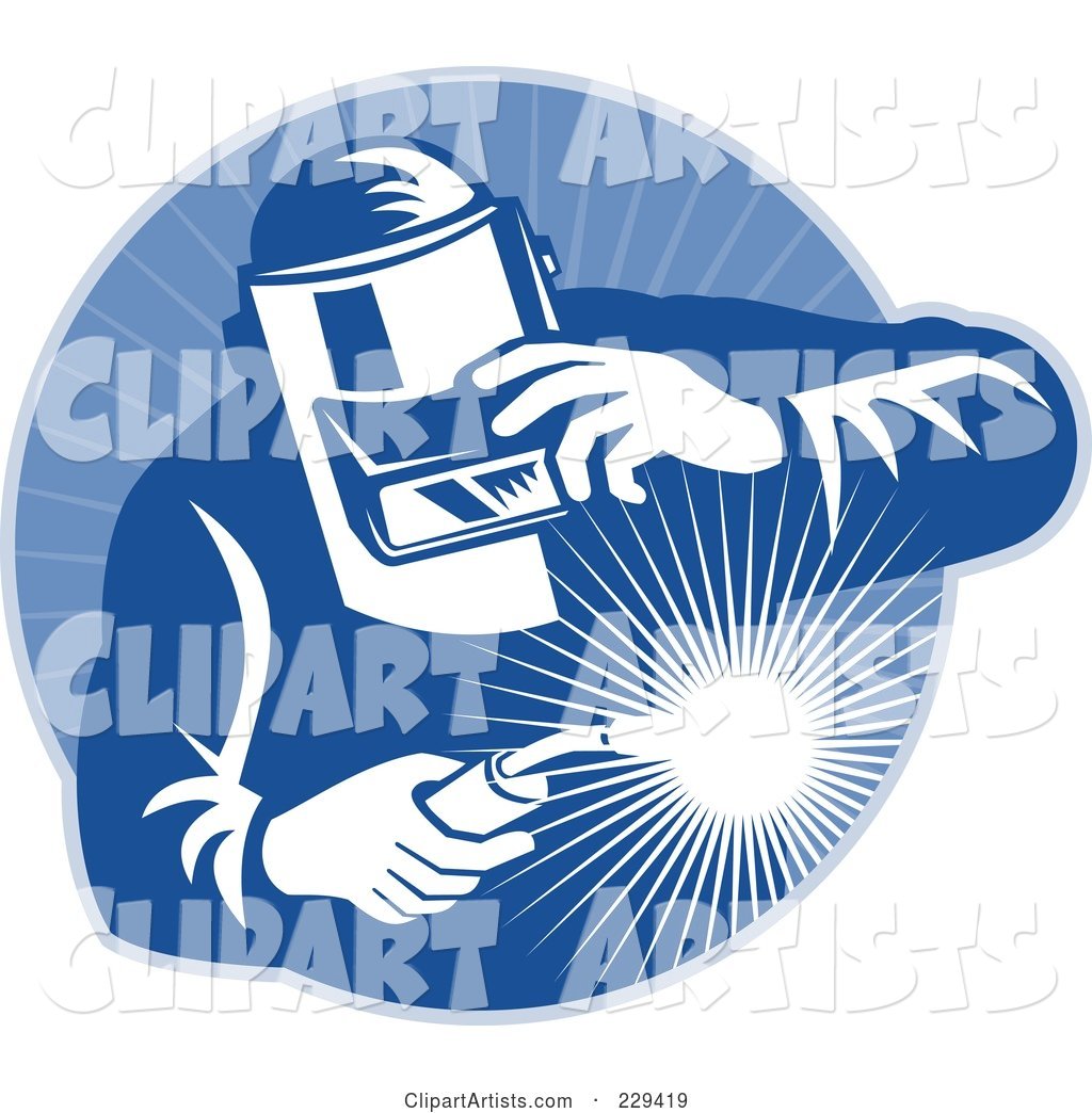 Retro Welder Man Logo - 1