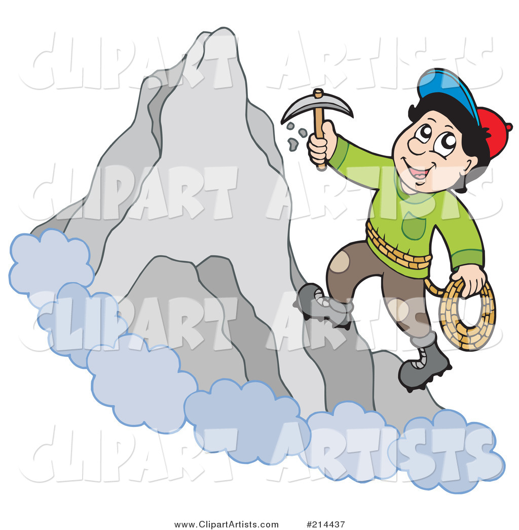 Rock Climber on a Mountain