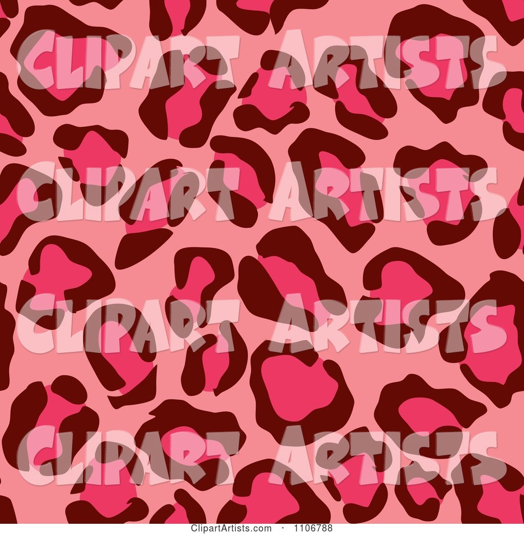 Seamless Pink Leopard Print Background Pattern 2