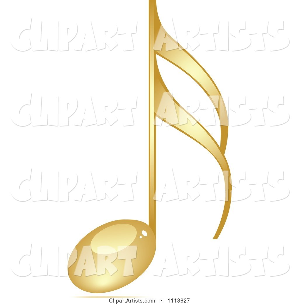 Shiny Gold Music Note