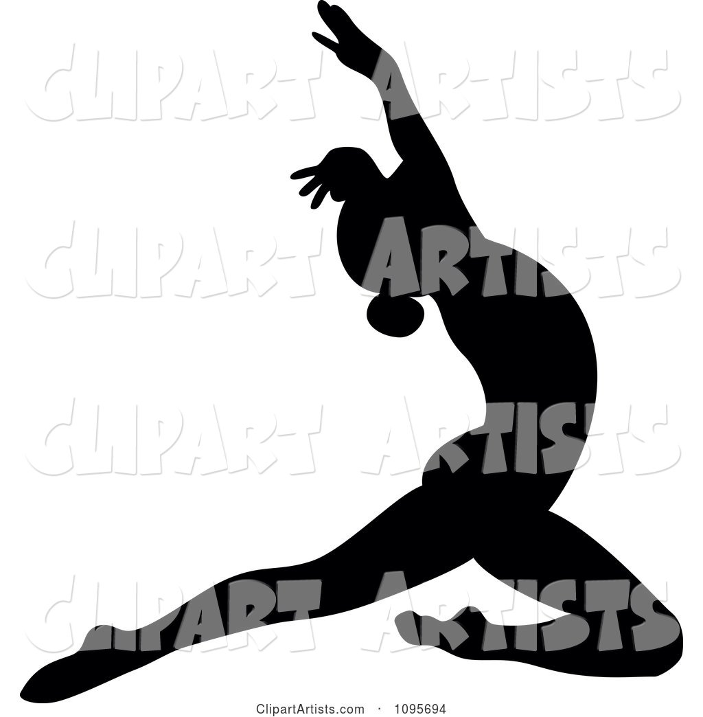 Silhouetted Elegant Ballerina Dancing 3