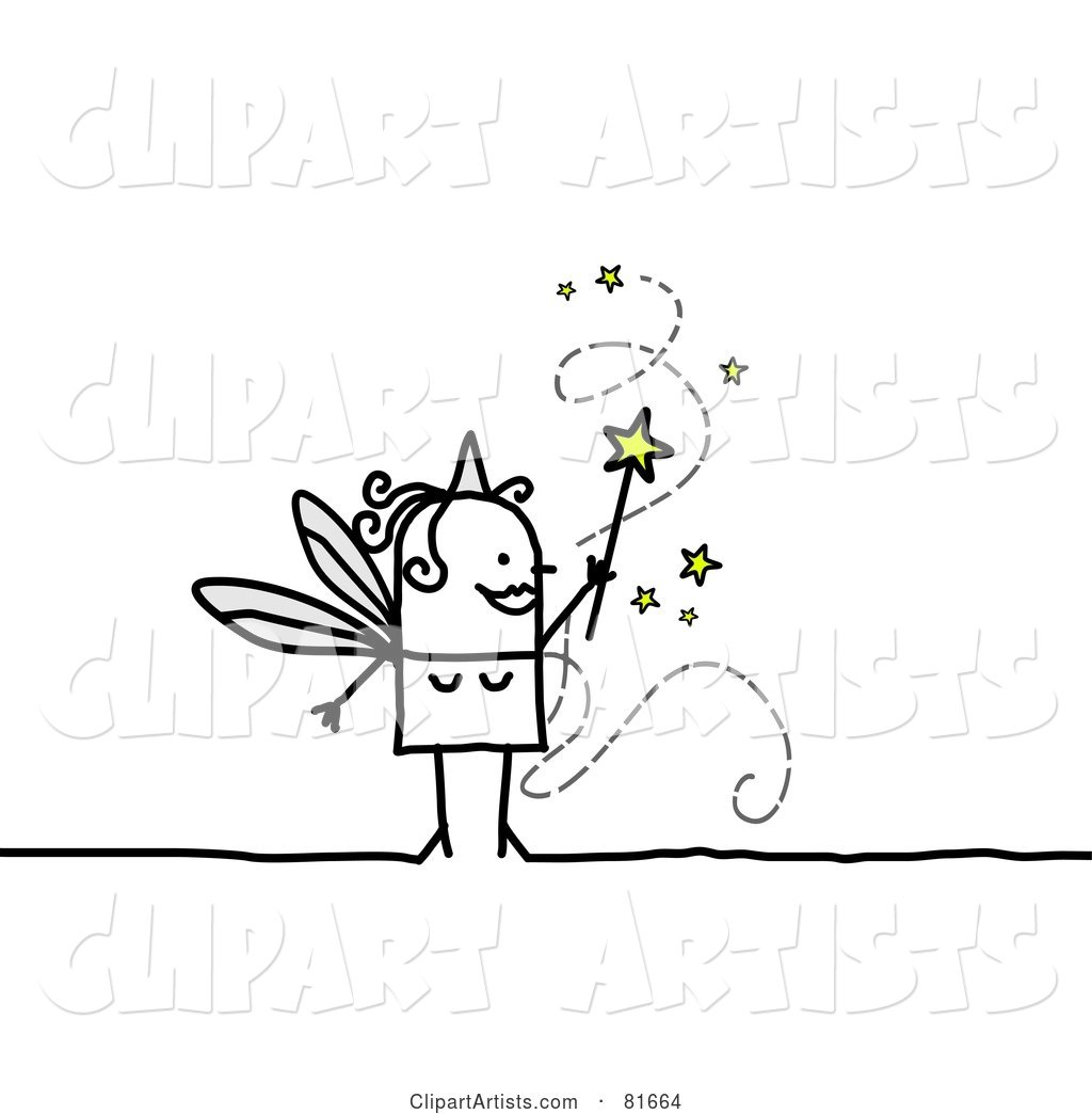 Stick People Fairy Granting Wishes