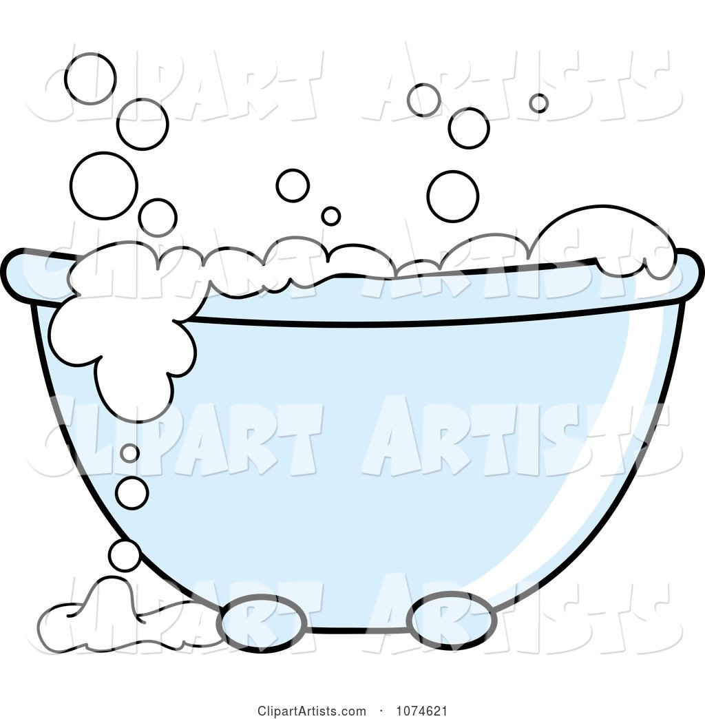 Tub with Sudsy White Bubble Bath