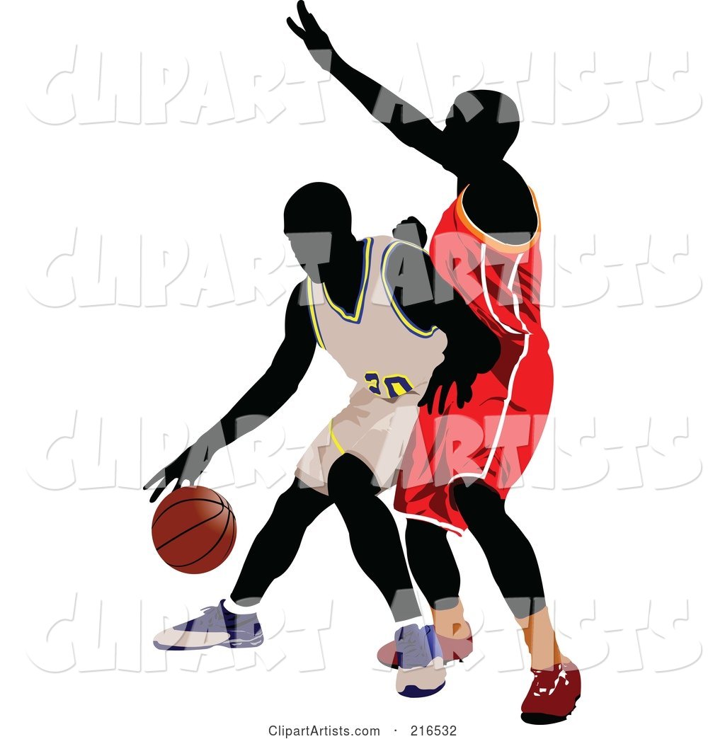Two Basketball Players in a Game - 1