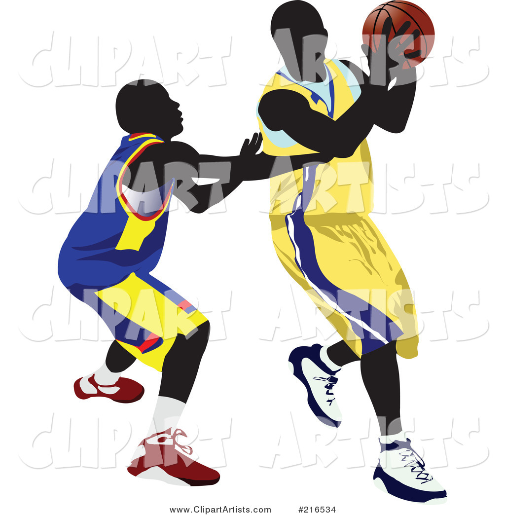 Two Basketball Players in a Game - 2