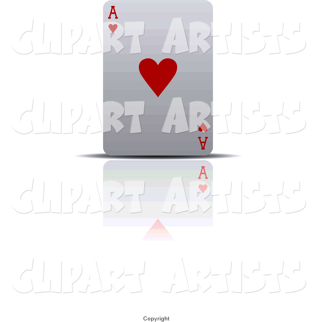 Upright Ace of Hearts Playing Card