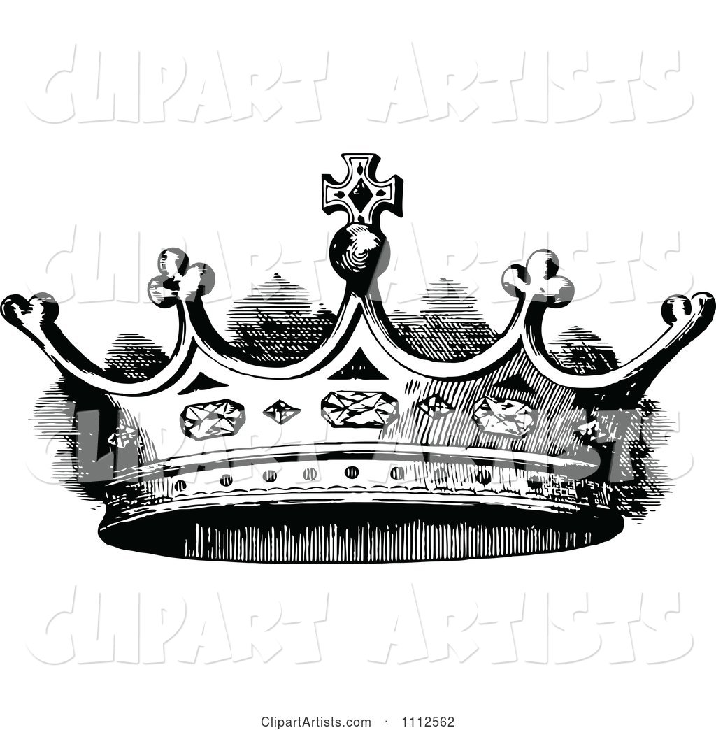 Vintage Black and White Coronet Crown 2