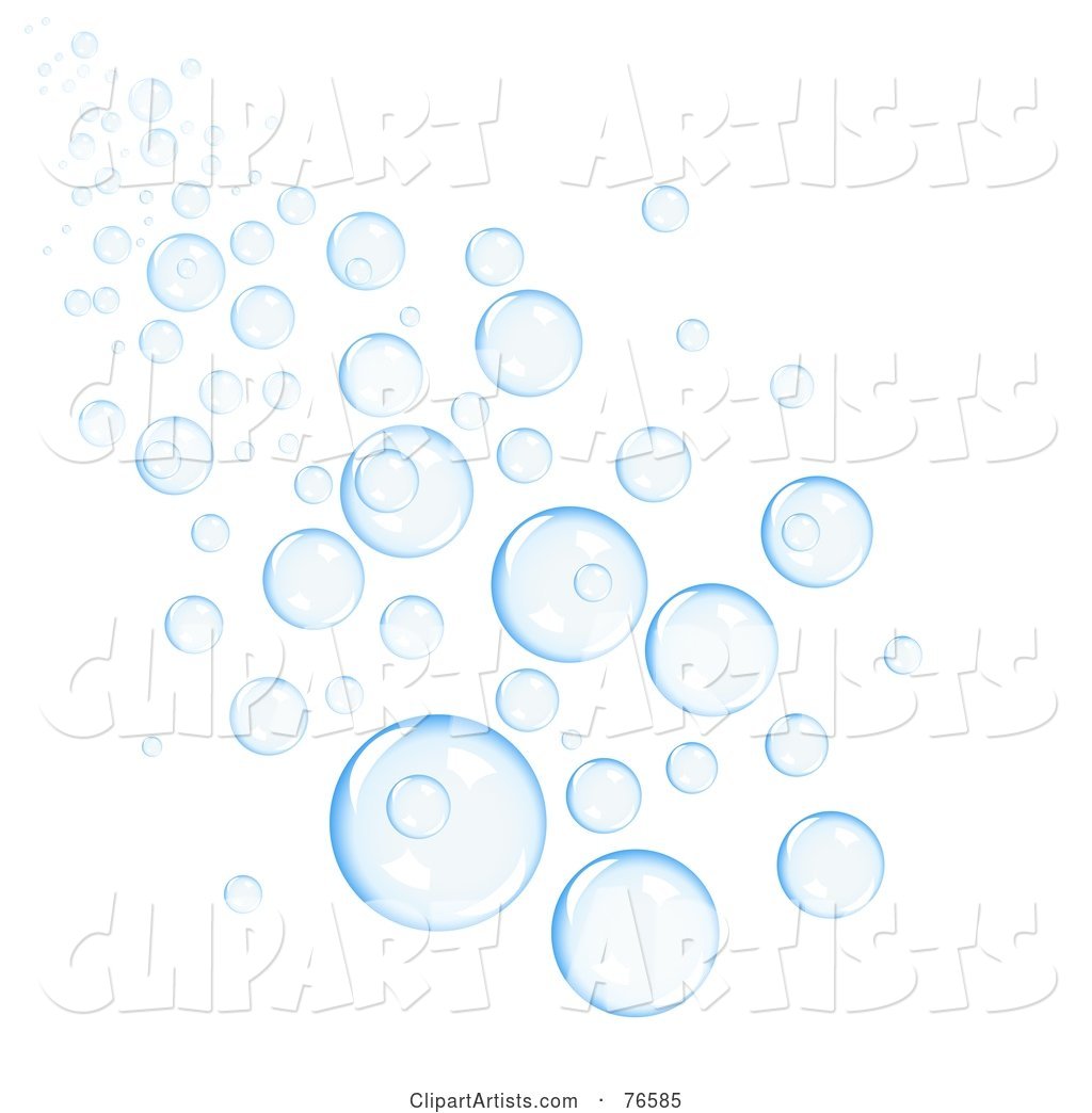 Wave of Blue Bubbles