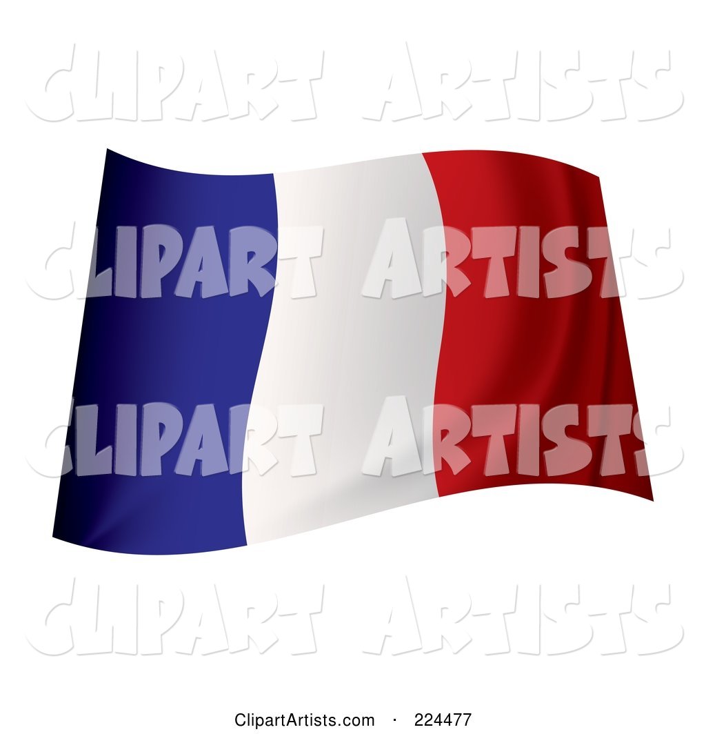 Waving France Flag