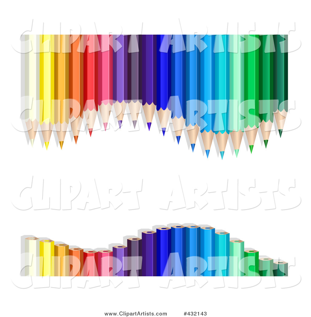 Wavy Colored Pencil Border