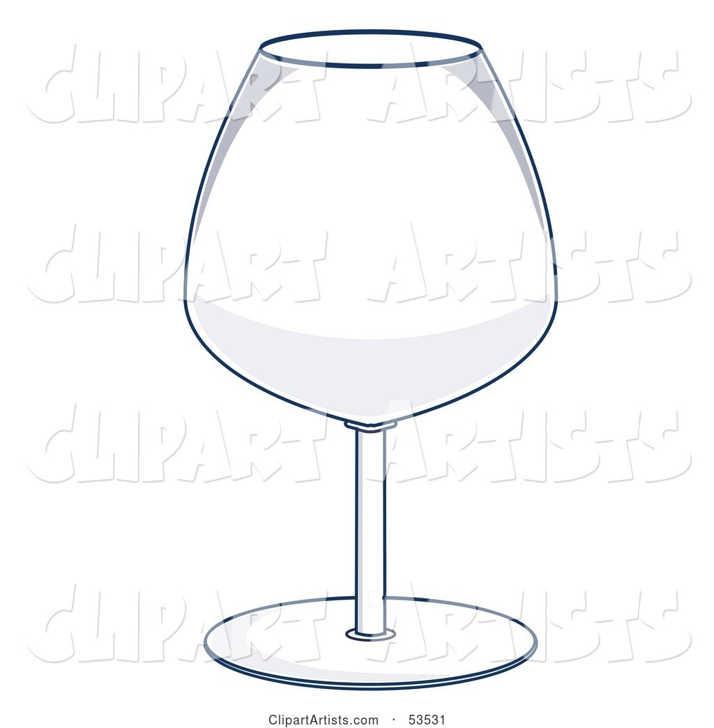 Wide, Transparent Wine Glass