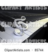 Clef Resting on Piano Keys