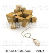 Computer Mouse and Cardboard Parcel Boxes - Version 1