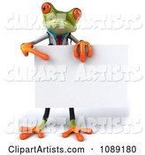 Doctor Springer Frog Holding a Sign 2