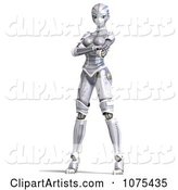 Futuristic Female Sci Fi Robot Standing 2