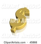 Gold Dollar Usd Currency Symbol