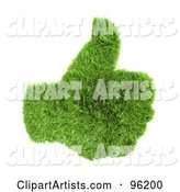 Green Grass Hand with a Thumb up