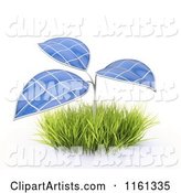 Plant with Photovoltaic Solar Panel Leaves