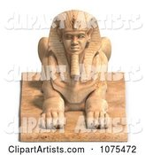 Sandstone Egyptian Sphinx Statue 1