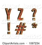Theatre Light Alphabet Set Y Z and Symbols