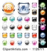 Colorful Website Icon Button Design Elements