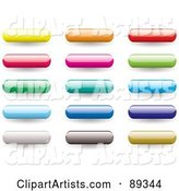 Digital Collage of Shiny Colorful Bar App Buttons