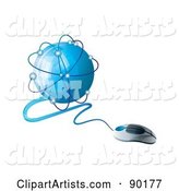 Global Communications App Icon with a Mouse and Globe